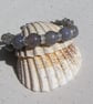Grey Agate & Labradorite Gemstone Beaded Chakra Bracelet "Cloudy Dayz" - Image 2