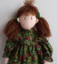 Christmas Rag Doll, Traditional Rag Doll, Rag Doll Angel - Image 3