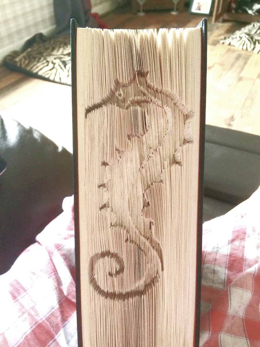 Seahorse CUT & FOLD Book Folding Pattern - EMAILED PDF PATTERN