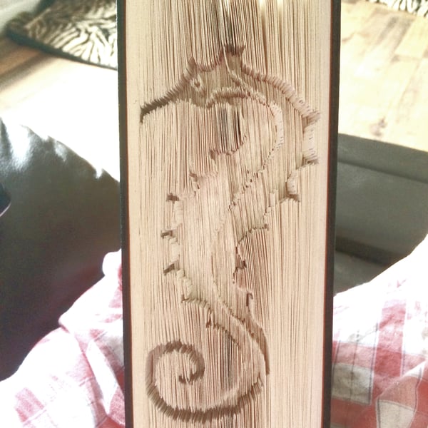 Seahorse CUT & FOLD Book Folding Pattern - EMAILED PDF PATTERN