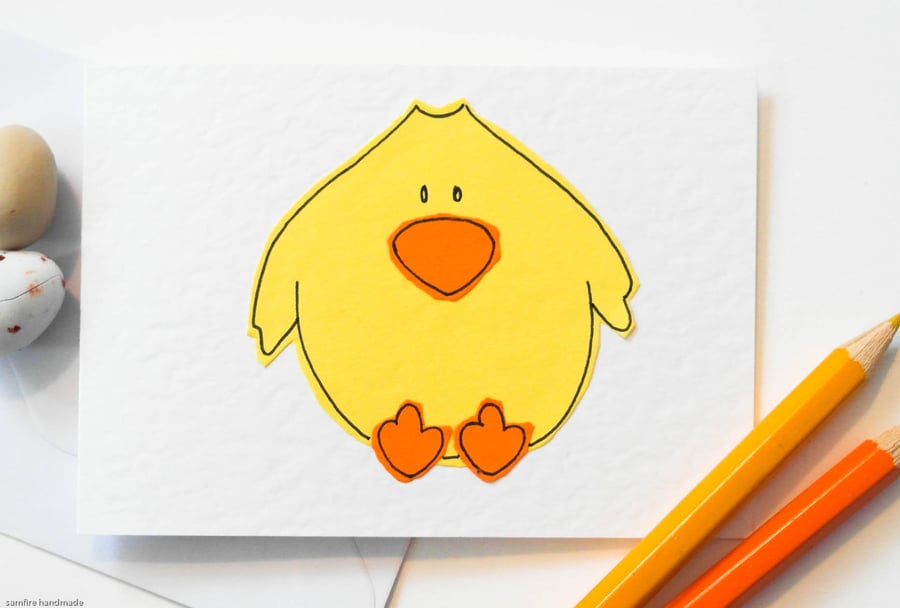 Baby chicken cards. Easter cards. Set of six mini cards. Cute Easter thank you 