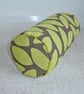 Bolster Cushion Cover Lime Green and Brown 18" x 8" Round Cylinder 8x18