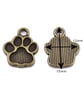 20 Bronze Tone Dog Paw Charms, 15x12mm Jewellery Making Craft Supplies - Image 5