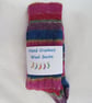 Hand-cranked Knitted Ribbed Wool Socks Size 6 to 7 - Image 5