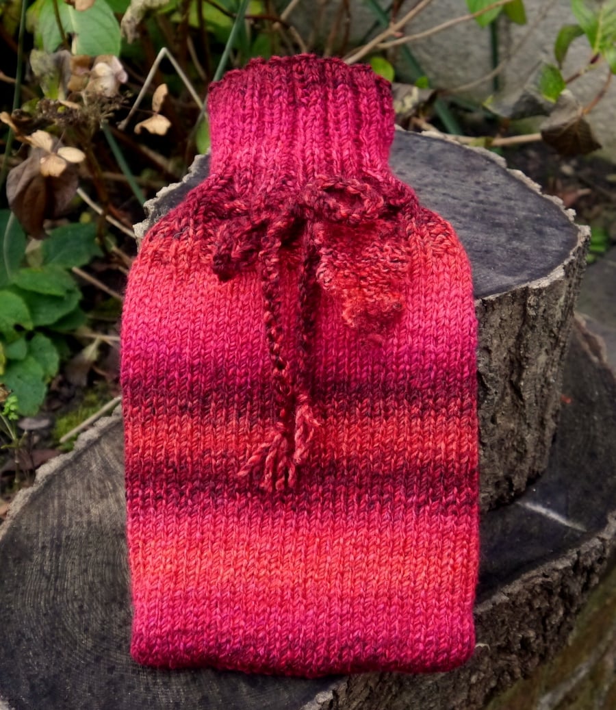 Hot Water Bottle Cosy with Oak Leaf