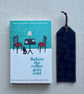 Bookmarks Japanese Fabric Indigo Blue Swirls - Image 2