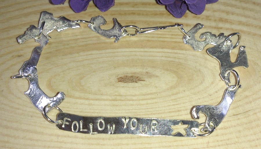 Sterling Silver 'Follow Your Star' Bracelet