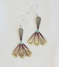 Art Deco style recycled tin earrings 