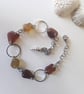Golden Hues Seaglass Linked Bracelet  - Image 2