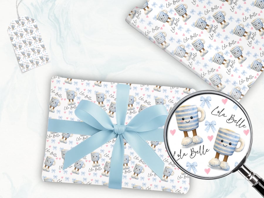 Personalised plushie wrapping paper 