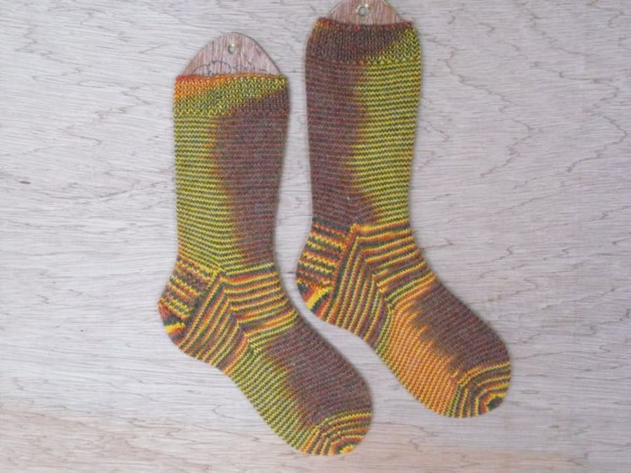 Luxury hand knitted alpaca socks MEDIUM size 5-7