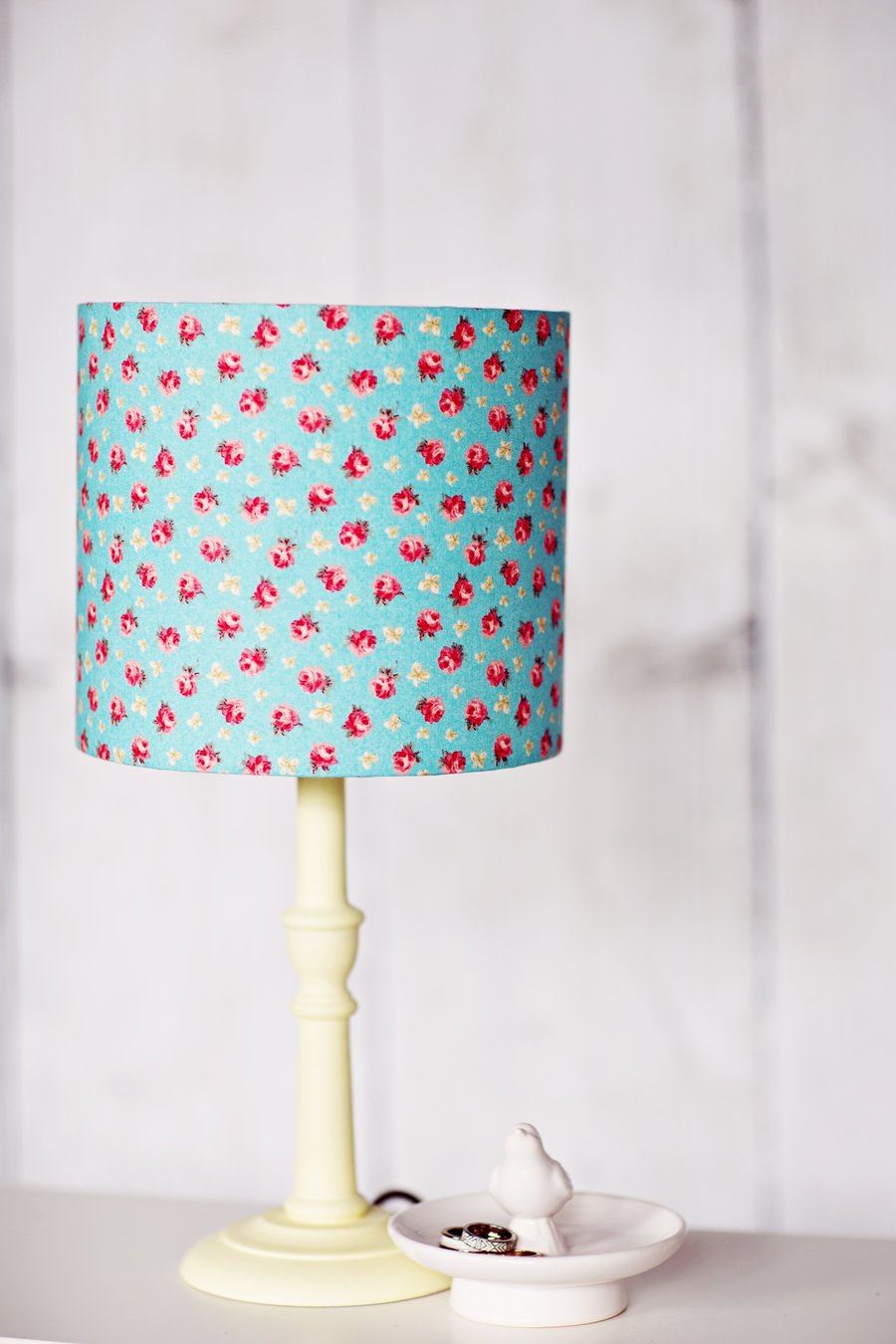 Blue lampshade, rose lamp shade, red rose lamp shade, lampshade, lamp shade