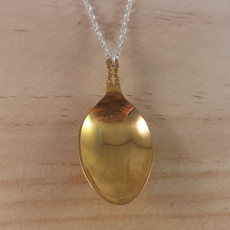 Upcycled Gilt Plated Teaspoon Necklace (SPN102519