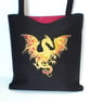 Embroidered Dragon Tote Bag - Image 5