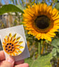Handmade Ceramic Sunflower brooch, Hand Made Pottery Badge - Image 7