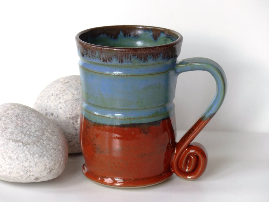 Seasonal Mug - Tea, Coffee, Hot Chocolate, Ceramic Stoneware Pottery 
