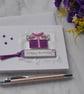 Birthday Card Happy Birthday Glitter Present 3D Luxury Handmade Mixed Media Card - Image 1