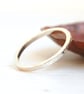 Dimple textured square silver stacking ring - Image 1