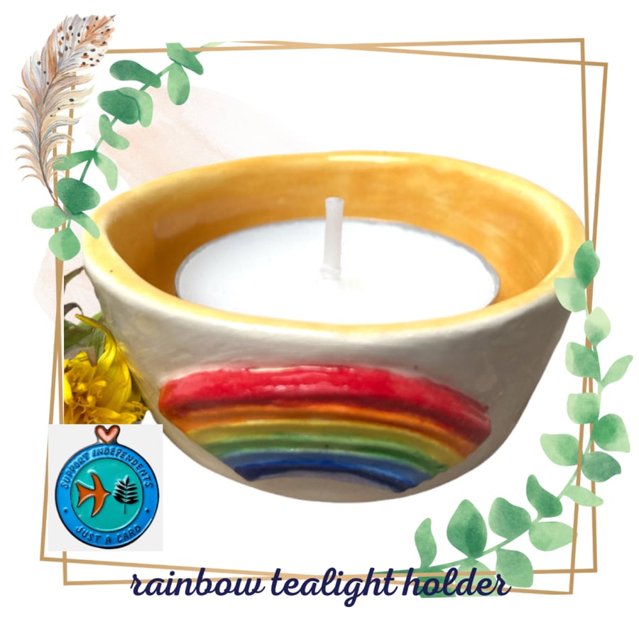 Rainbow Tealight Trinket Dish