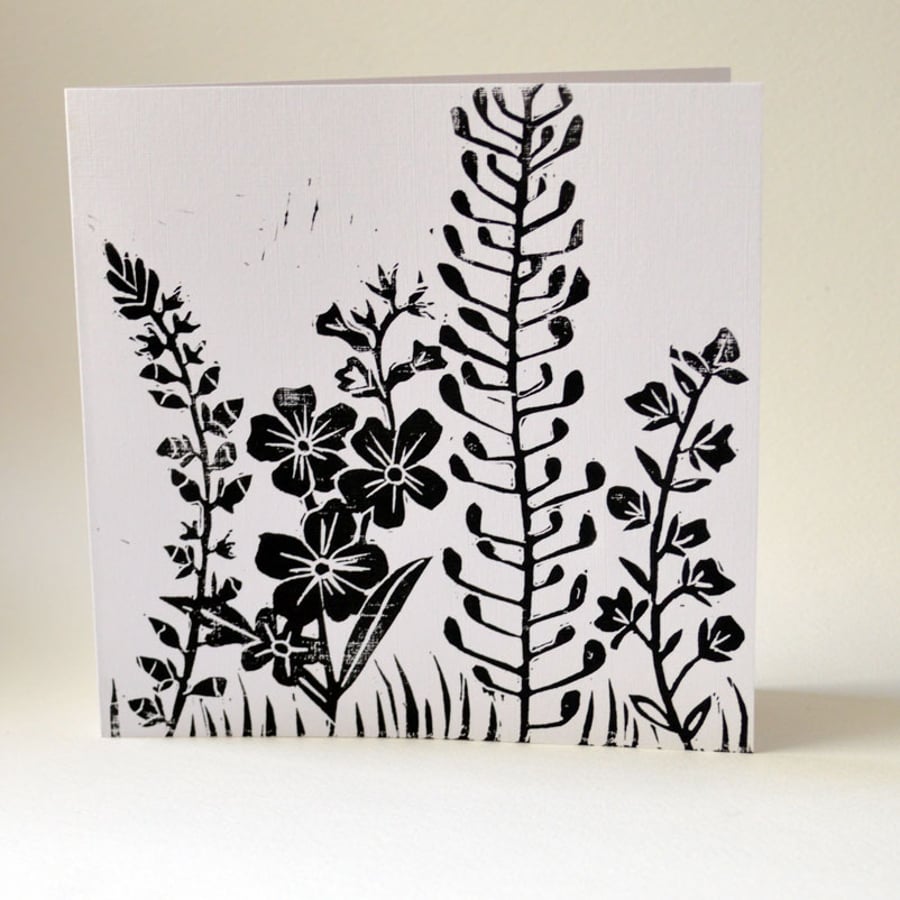 Floral blank card