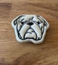 Ceramic bulldog fridge magnet