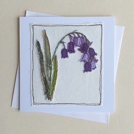 Embroidered Bluebell Card