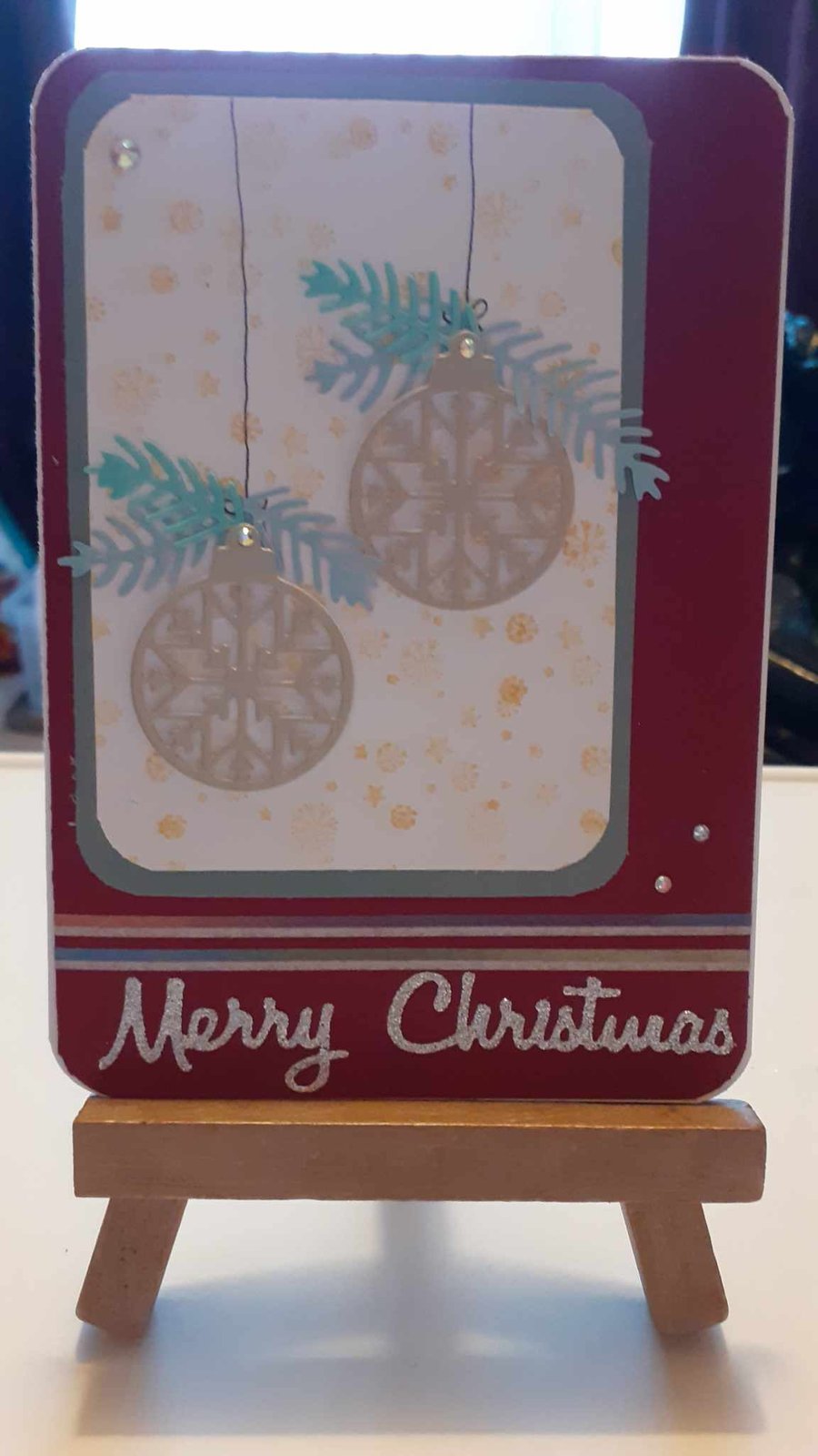 Gold Bauble Christmas Card