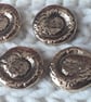 1 & 1 4" 32mm 50L Feature Buttons Antique Gold SHELL SWIRL x 2 Buttons - Image 2