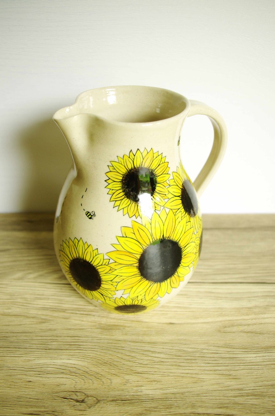 Large Jug - Sunflower and Bees
