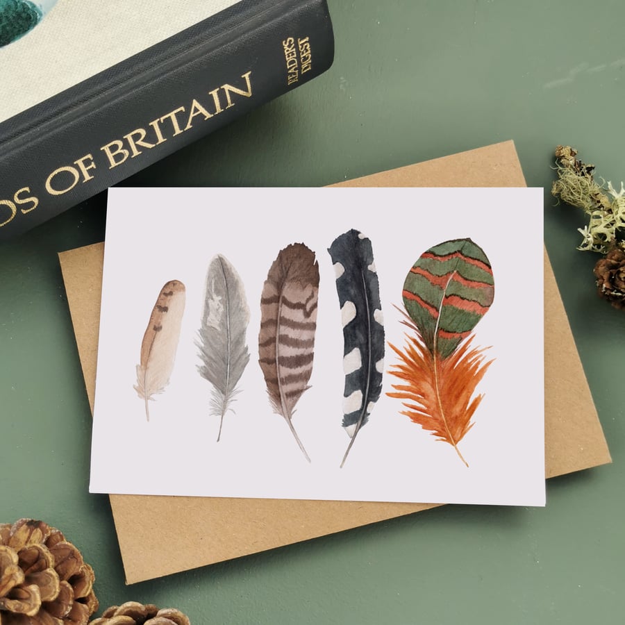 Feather Greetings Card