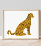 Sitting Leopard A4 Art Print - Image 4