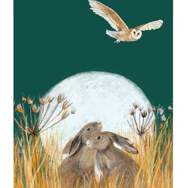 Hare Art print A5 A4 