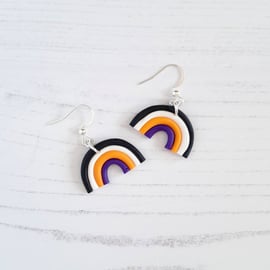 NEW Halloween colours rainbow earrings