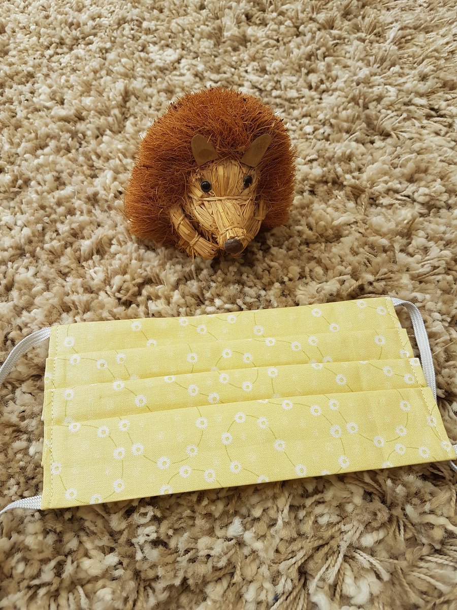 Small Adult or Teenager face covering – Daisy chain print 