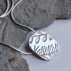 Silver leaf necklace 