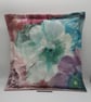 Green flower 18" flange edge envelope cushion cover - Image 1