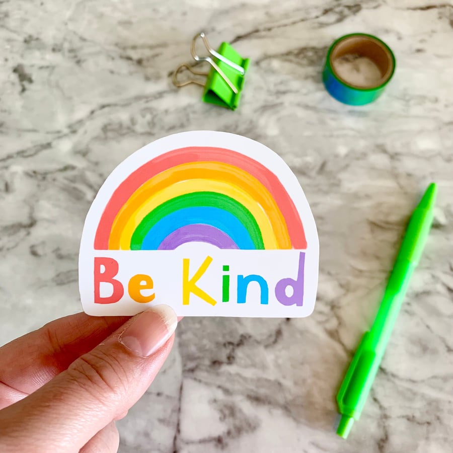 Be Kind Rainbow Sticker