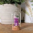 Purple Cottage Cloche - Miniature Glass Cloche Home Decor 