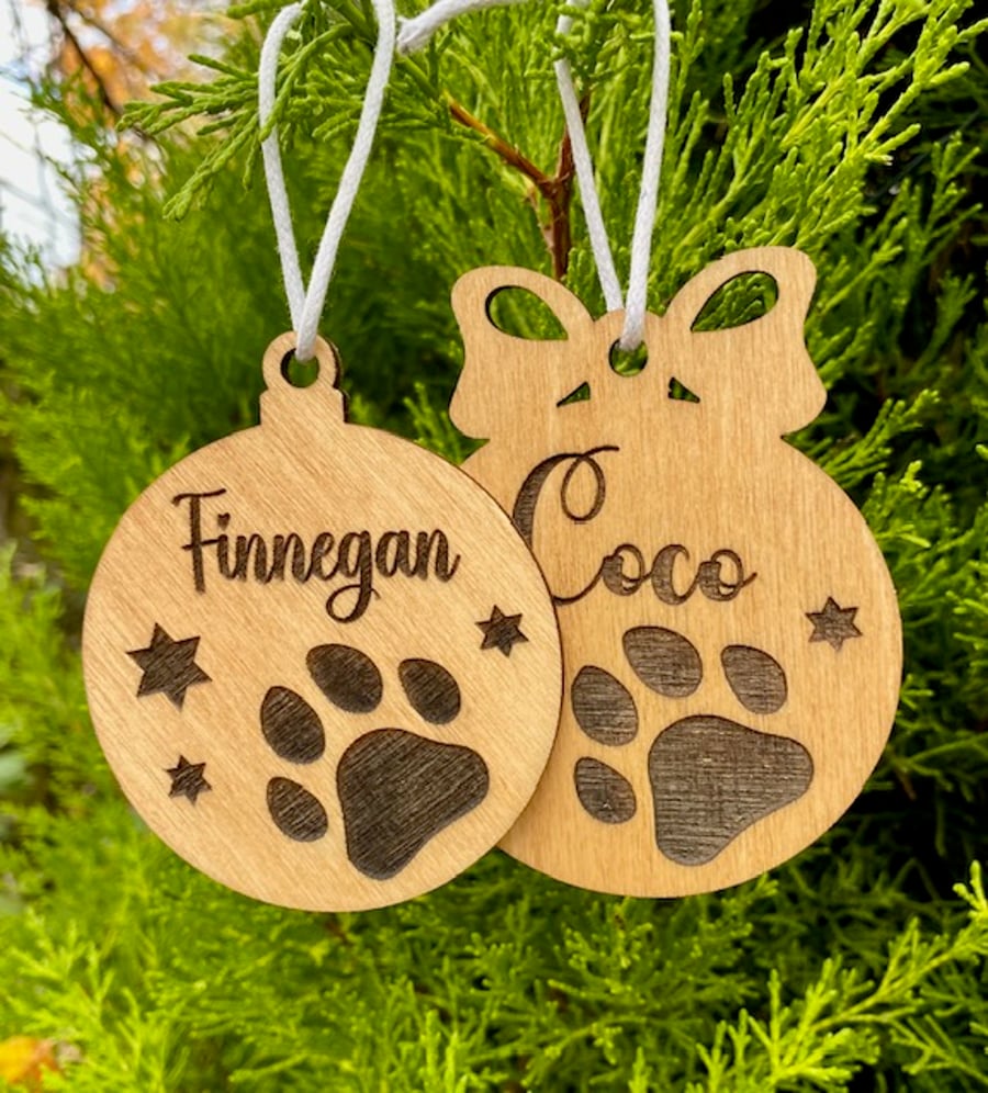 Personalisation Included with this pretty Pet Bauble