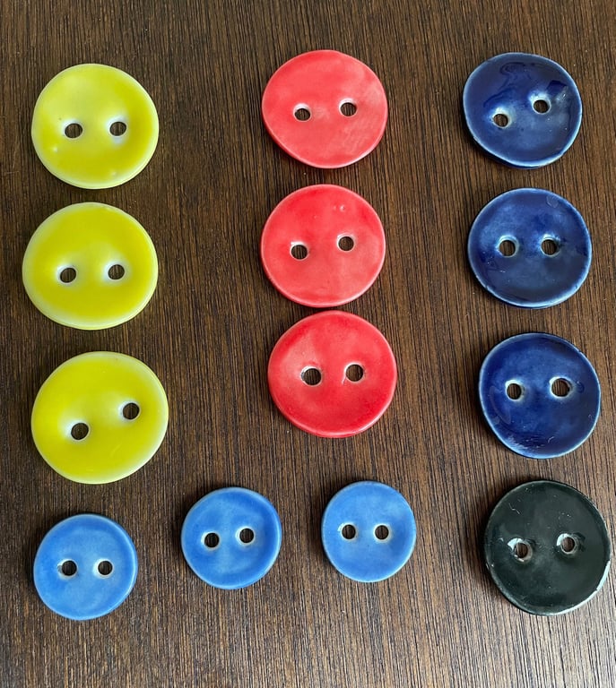 Quirky porcelain buttons