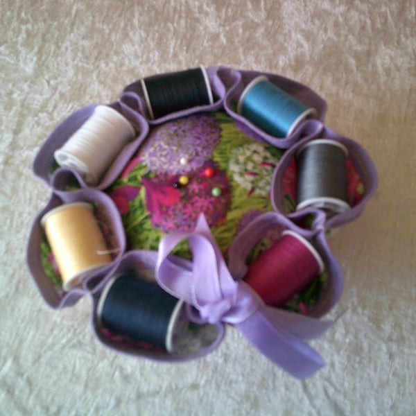 Cotton Reel Pin Cushion and Needlecase Set