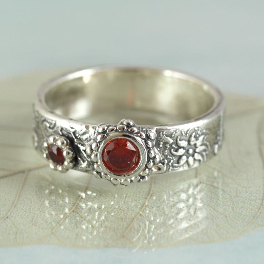 Victorian Inspired Vintage Silver Ring - Perfectly Imperfect