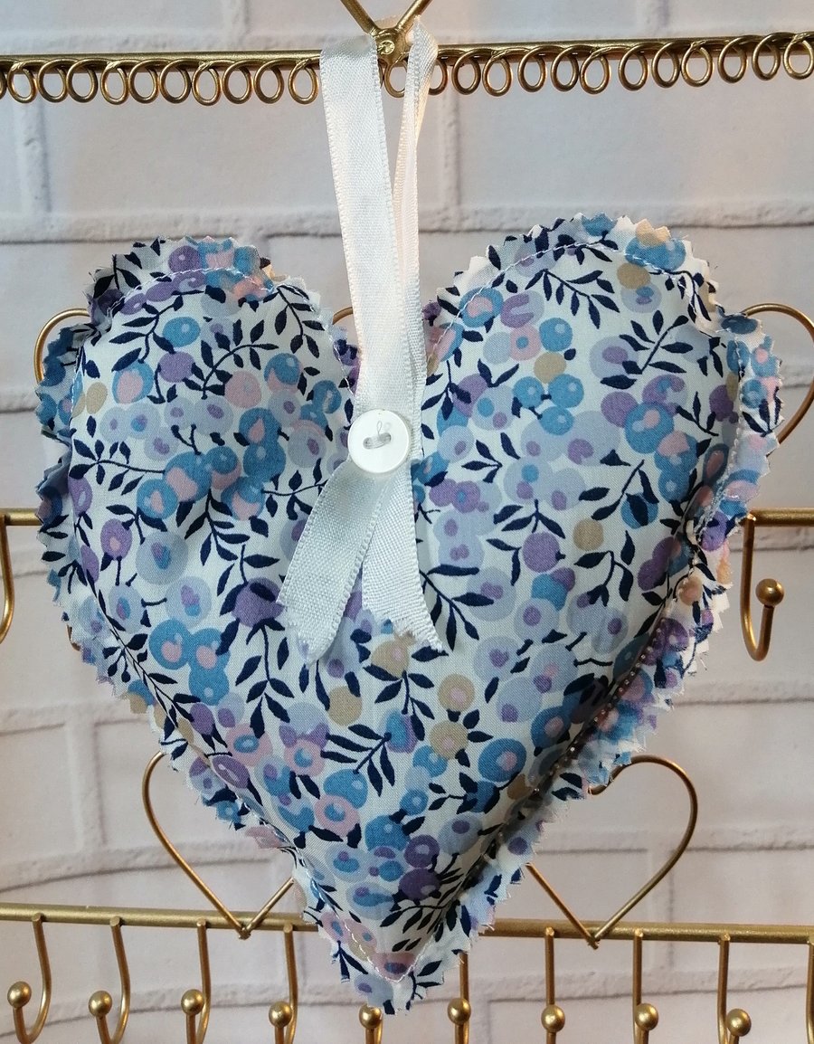 Lavender Scented Hanging Heart in Liberty of London Tana Lawn fabric