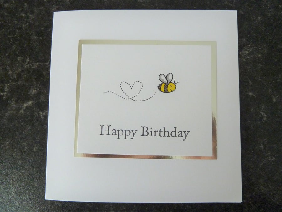 bee birthday card