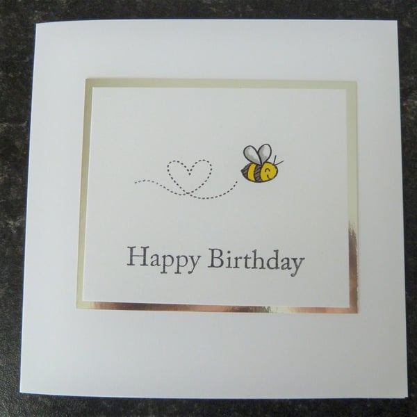 bee birthday card