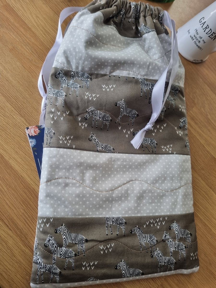 Quilted patchwork hot water bottle complete with HWB.