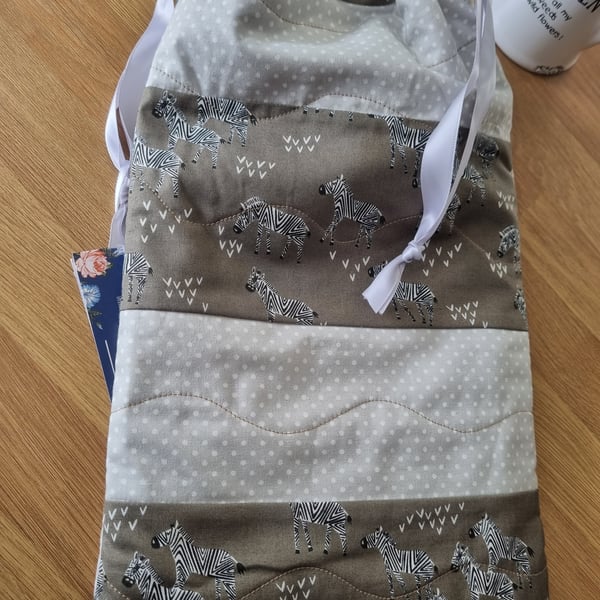 Quilted patchwork hot water bottle complete with HWB.