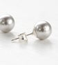 Handmade 925 Sterling Silver Stud Earrings with Swarovski Pearl (6mm) - Image 5