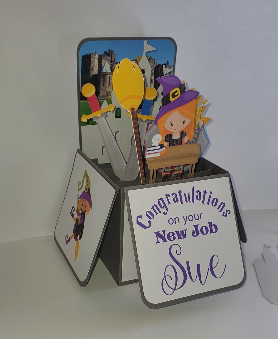 Magic Box Card - New Job personalised Box Card