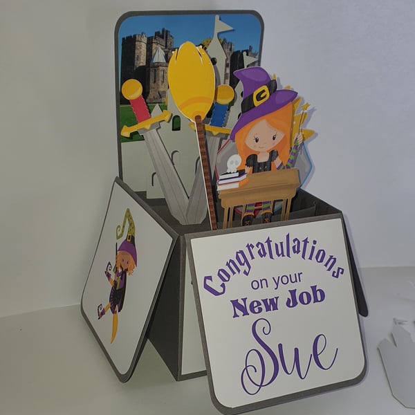 Magic Box Card - New Job personalised Box Card